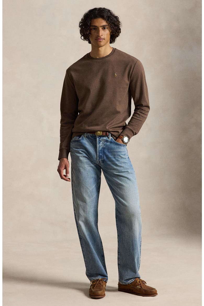 Soft Touch Long Sleeve T-Shirt, Alternate, color, BROWN MU