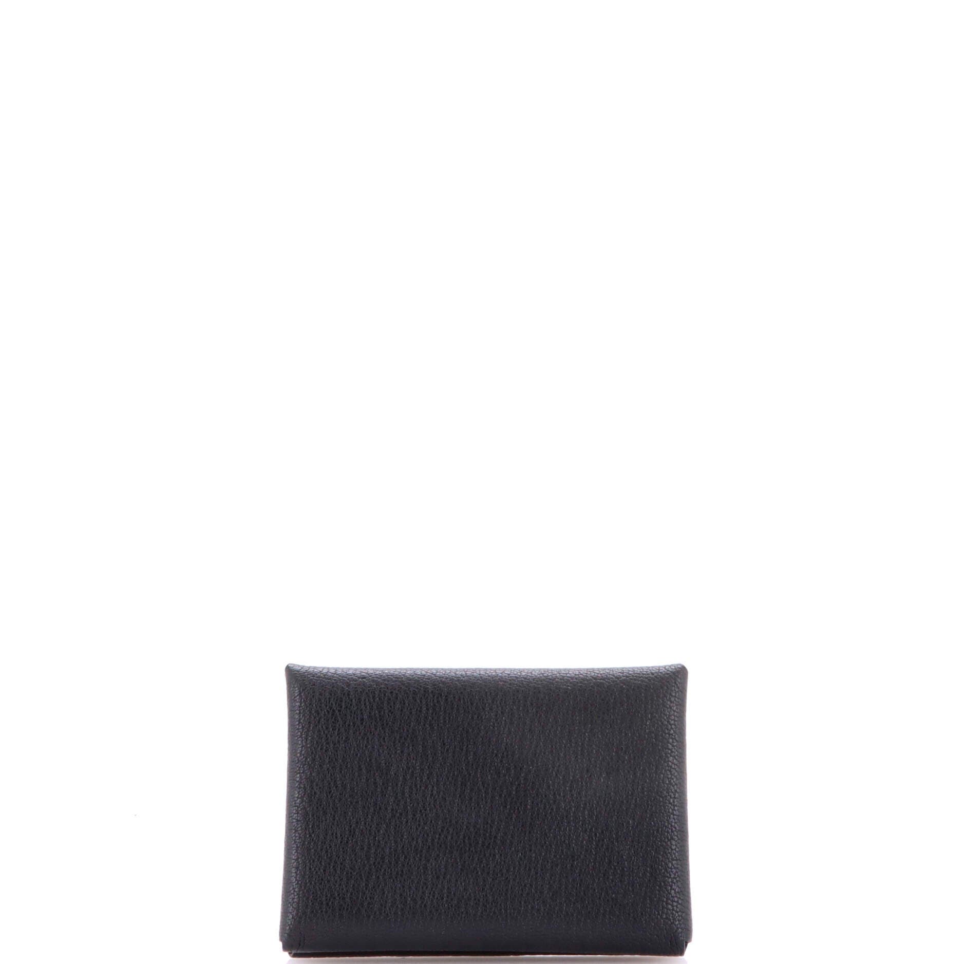 Calvi Duo Card Holder Chevre Mysore, Alternate, color, Black