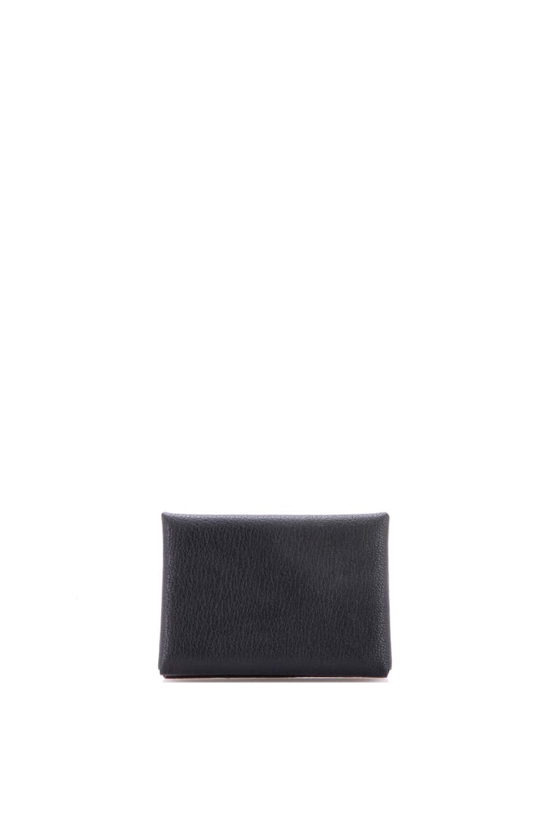 Calvi Duo Card Holder Chevre Mysore, Alternate, color, Noir