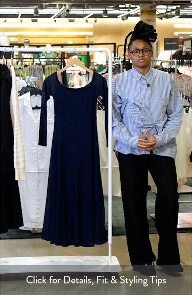 Off the Shoulder Long Sleeve Knit Dress, sales video thumbnail