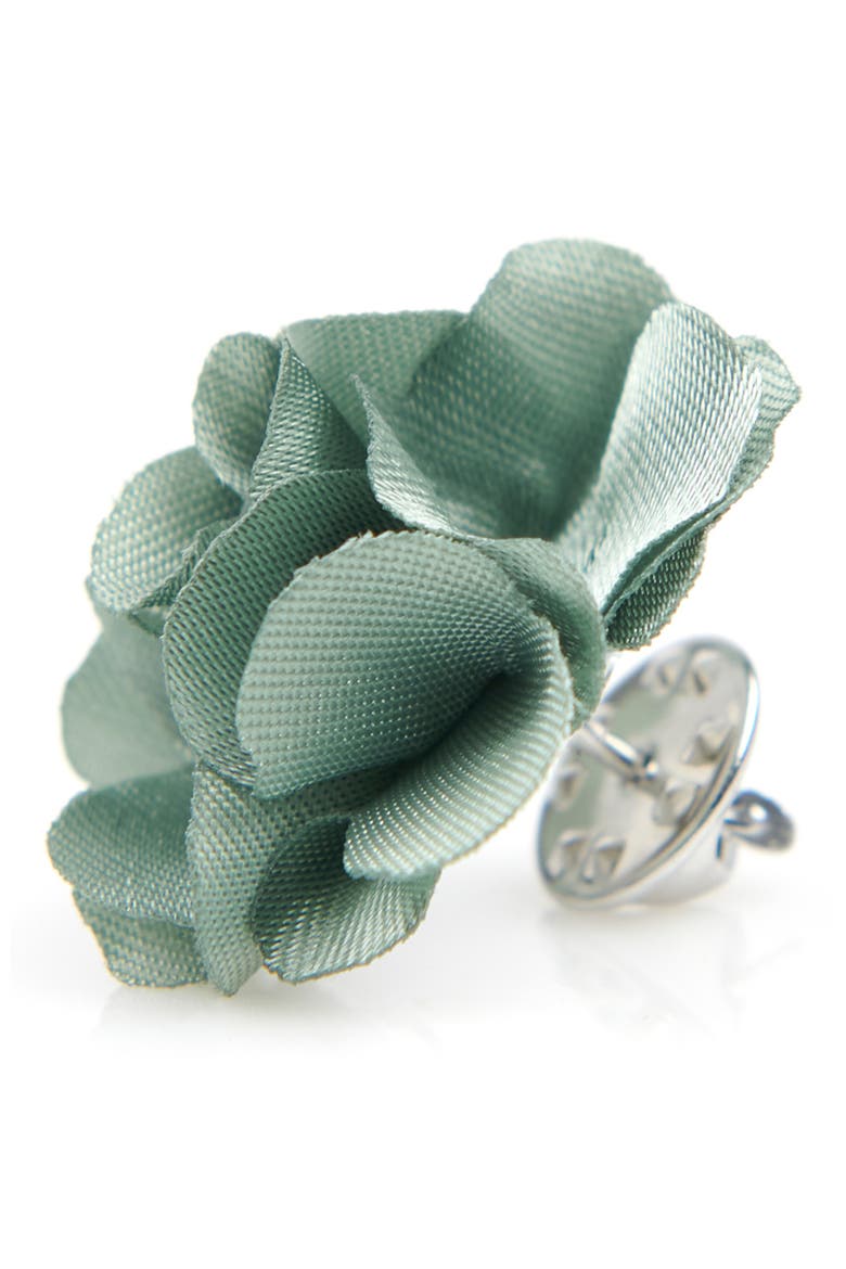 Men's Flower Lapel Pin, Alternate, color, SAGE