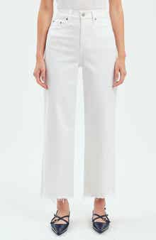 DAZE Sundaze Raw Hem Crop Straight Leg Jeans