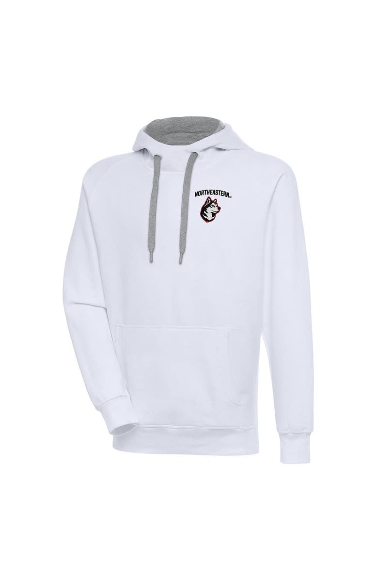 ANTIGUA Men's Antigua  White Northeastern Huskies Victory Pullover Hoodie, Main, color, White