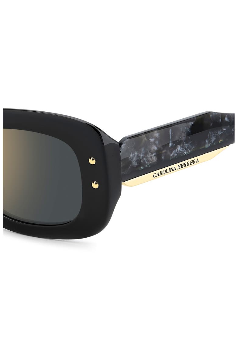 Her 50mm Rectangular Sunglasses, Alternate, color, BLACK/ GREY BRONZE SP