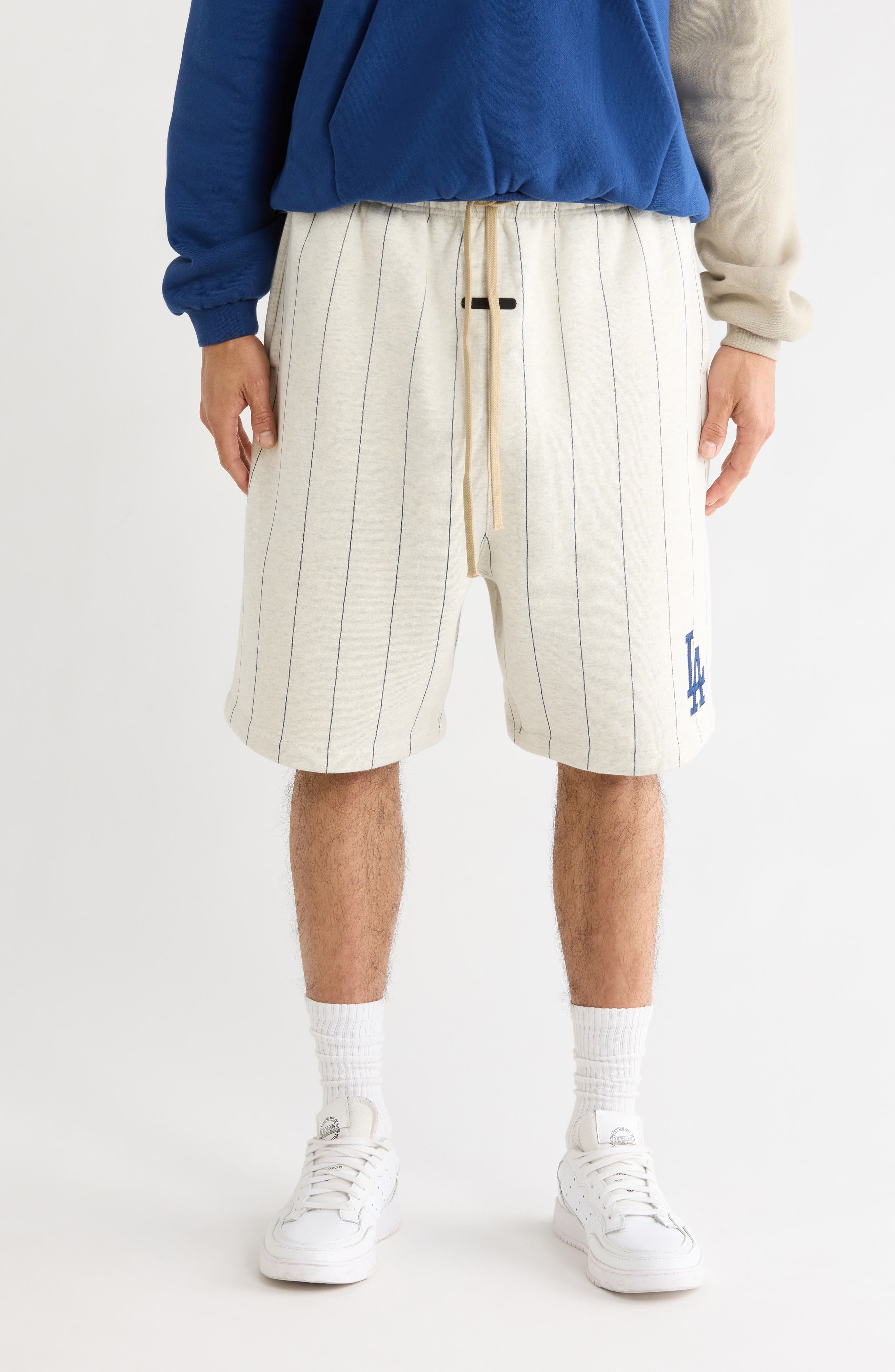 selected OATMEAL HEATHER/ PINSTRIPES