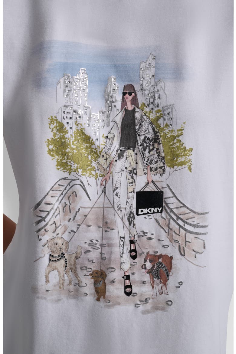 Crystal Embellished Central Park Conversational Graphic T-Shirt, Alternate, color, WHITE