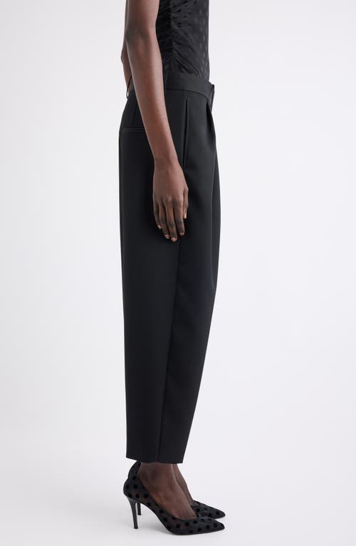 Isabel Marant Janice Pleated Tapered Wool Trousers In Black