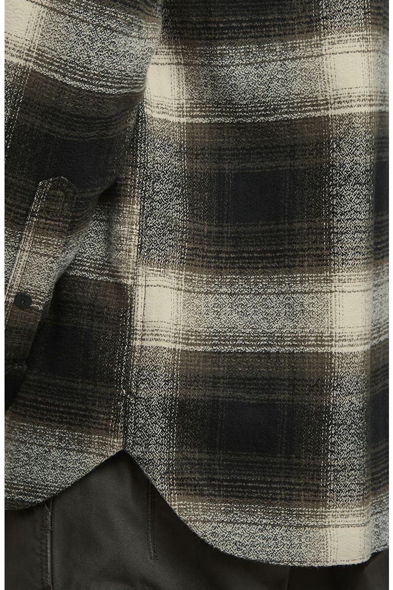GPO Plaid Cotton Snap-Up Overshirt, Alternate, color, ASFALT ARTHUR CHECK