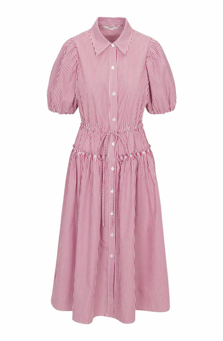 Rebecca Taylor Poplin Shirt Dress, Alternate, color, Red Stripe