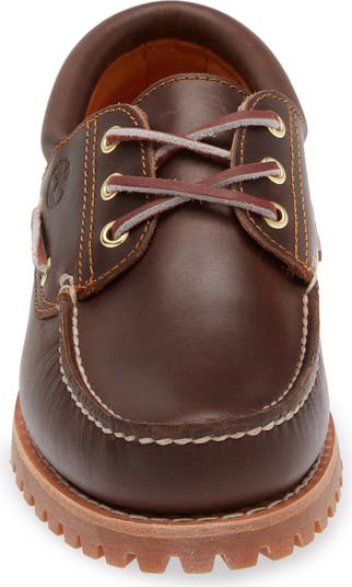 【新品】Timberland AUTHNTC 3EYE LUG RST Men's 3-Eye Lug Handsewn Boat Shoe - Burgundy | Timberland US