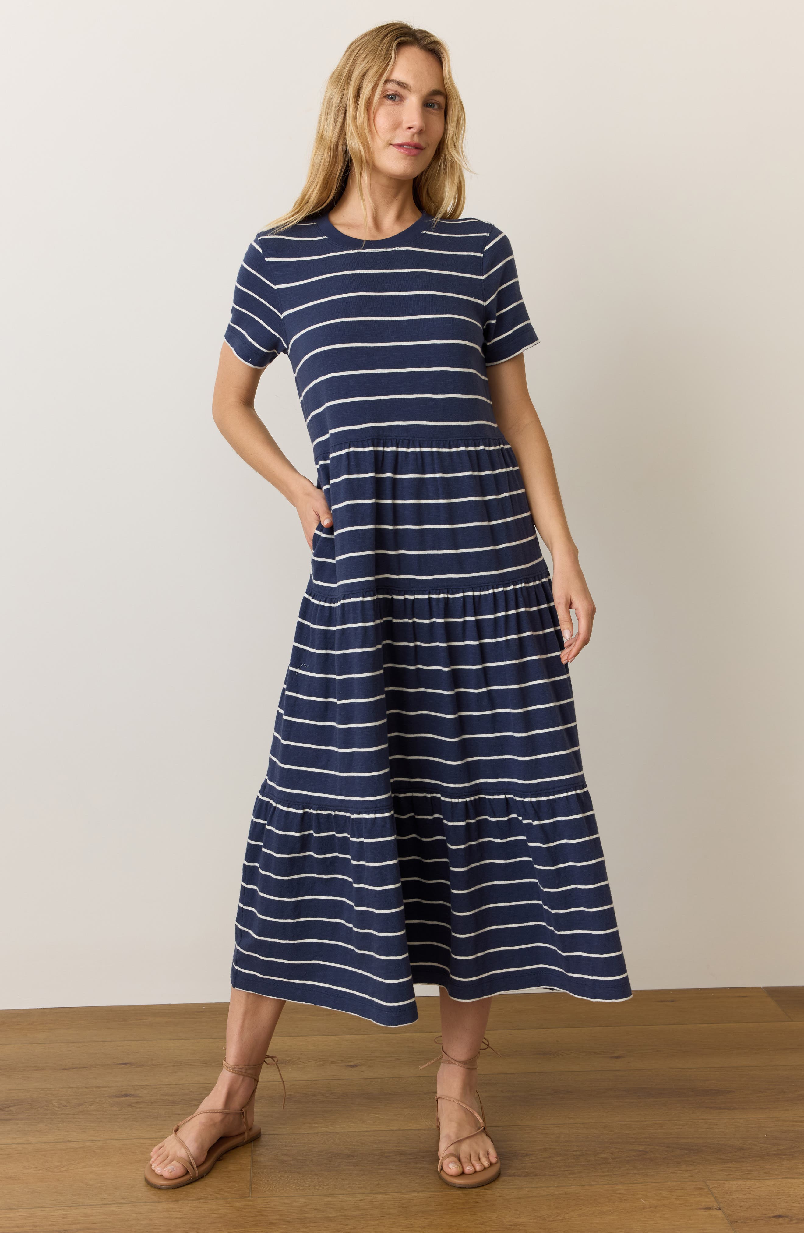 jersey dress striped Organic Cotton Jersey Striped Sleep Dress
