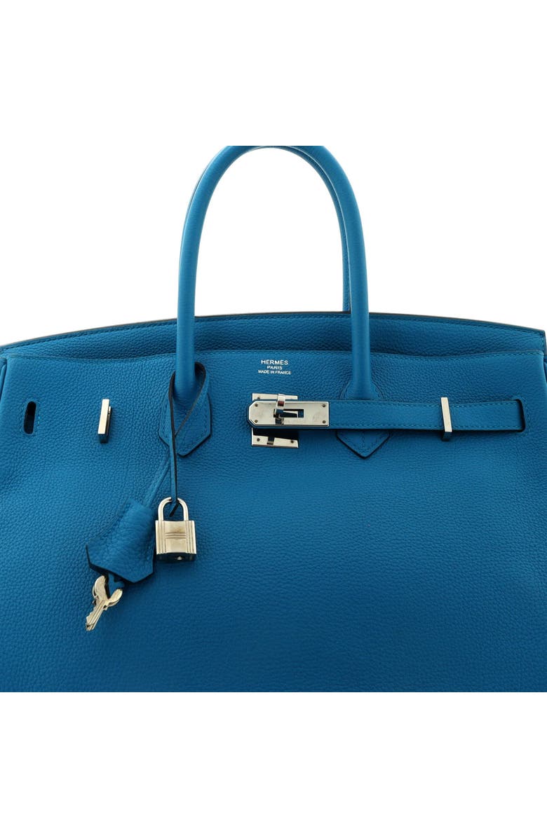 Pre-Owned Hermes Birkin Handbag Blue Togo with Palladium Hardware 35, Alternate, color, Bleu Zanzibar