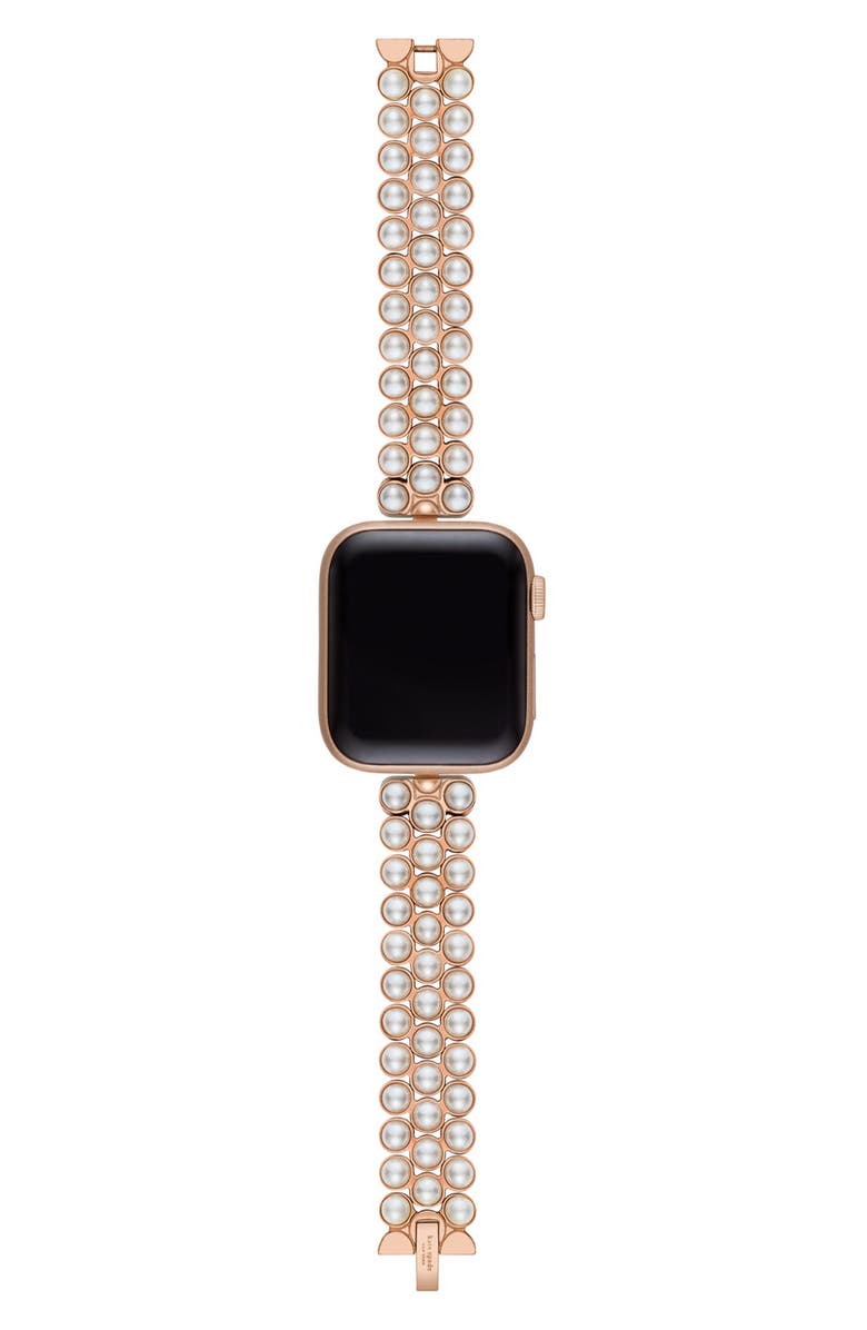 Kate Spade New York faux pearl 16mm Apple Watch<sup>®</sup> bracelet watchband, Alternate, color, 