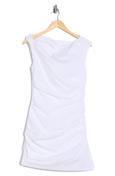 One-Shoulder Poplin Minidress (Regular & Plus)