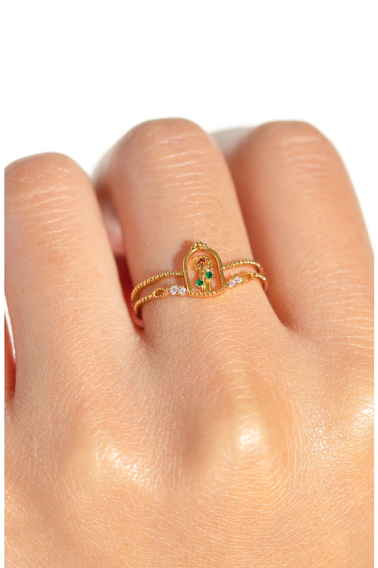 x Disney Beauty & The Beast Enchanted Rose, Alternate, color, GOLD