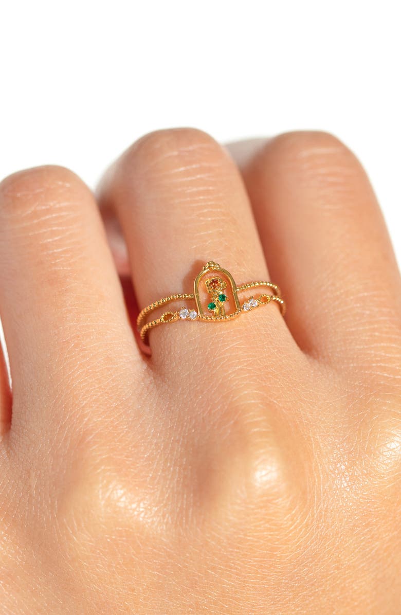 Girls Crew x Disney Beauty 
The Beast Enchanted Rose, Alternate, color, Gold