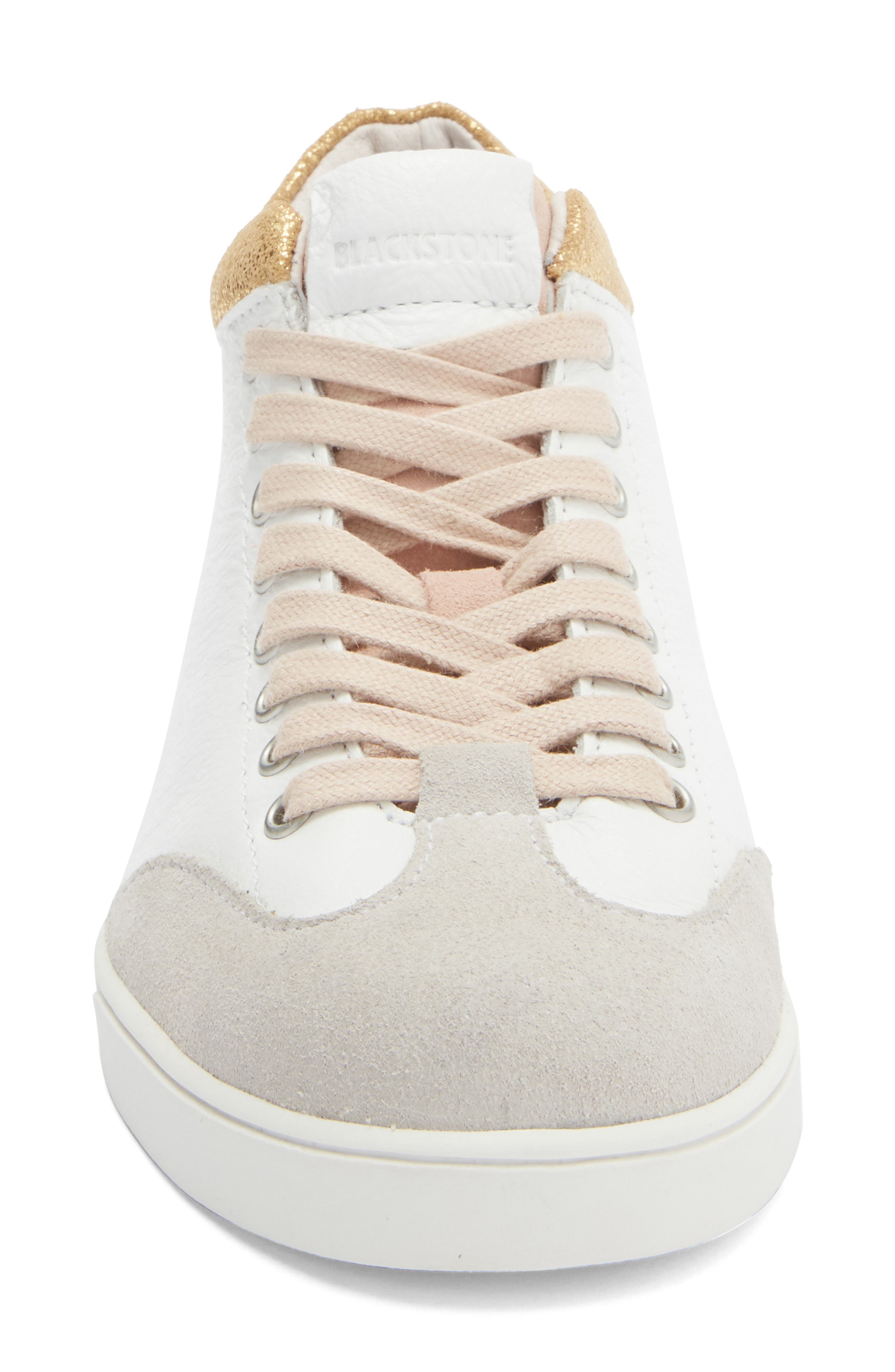 Blackstone RL89 Mid Top Sneaker, Alternate, color, White/Cameo Rose