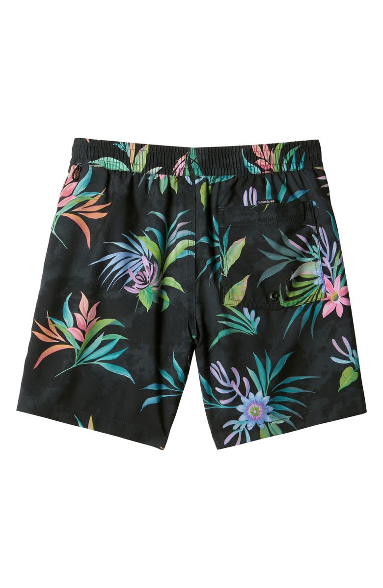 Quiksilver Kids' Everyday Heritage Volley Swim Trunks, Alternate, color, Black