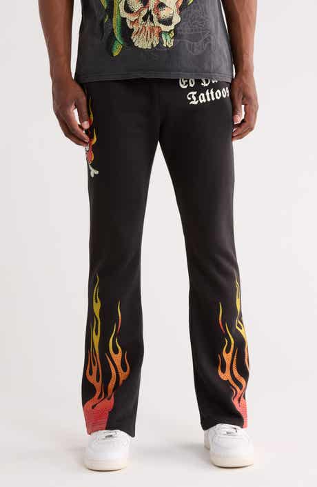 Ed Hardy Skull Flames Bootcut Sweatpants