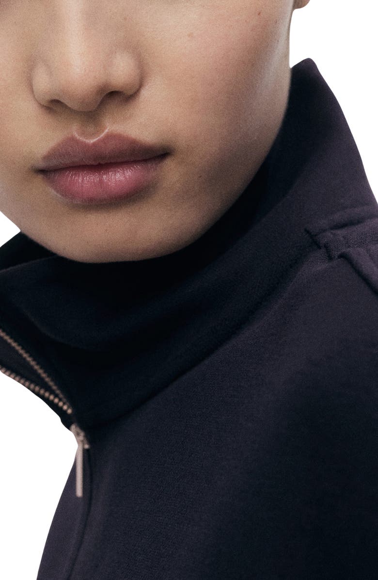 MANGO Half Zip Sweatshirt, Alternate, color, Navy