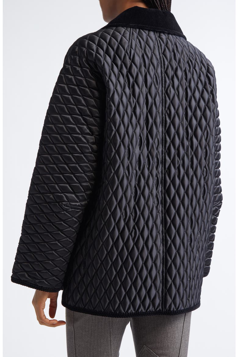 Floriston Quilted Nylon Barn Jacket, Alternate, color, BLACK