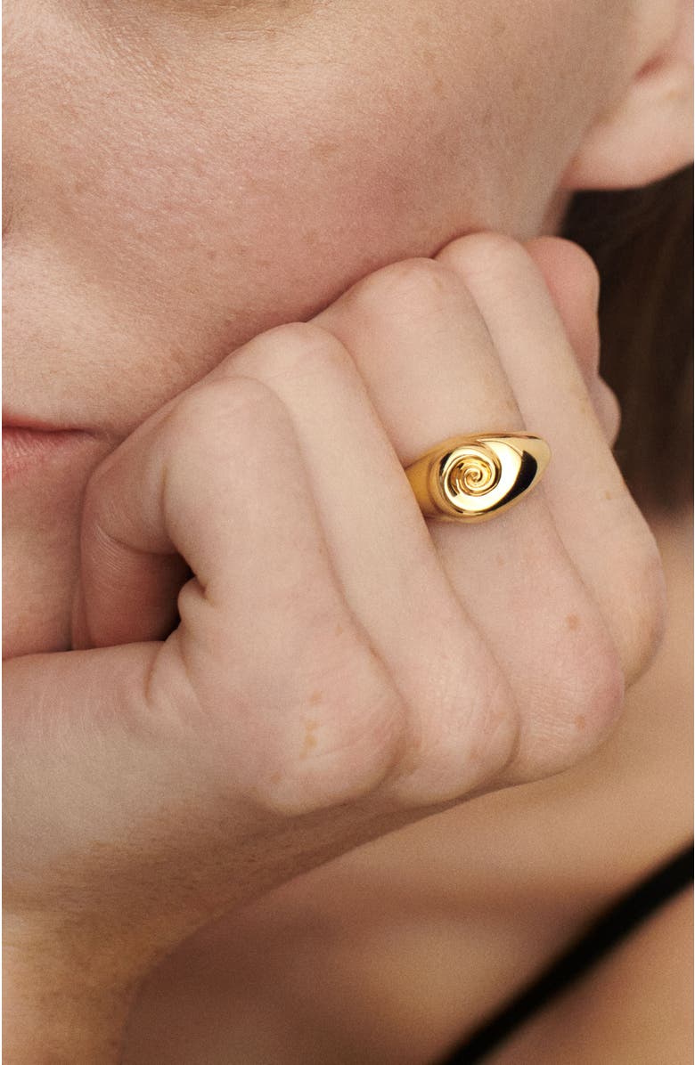 PDPAOLA Shell Ring, Alternate, color, Gold