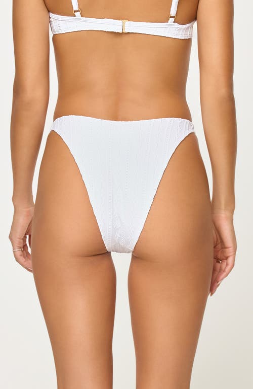 L*space Lspace Leilani Bitsy Cheeky Bikini Bottoms In White