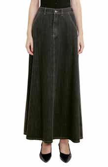 FREEMARKET A-Line Denim Maxi Skirt
