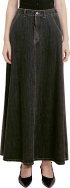 FREEMARKET A-Line Denim Maxi Skirt
