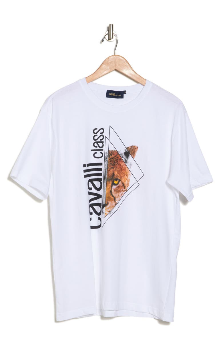 Cavalli Class Logo Graphic Print T-Shirt, Alternate, color, 