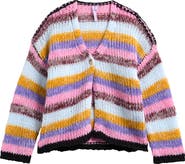 Good Luck Girl Kids' Stripe Open Stitch Cardigan