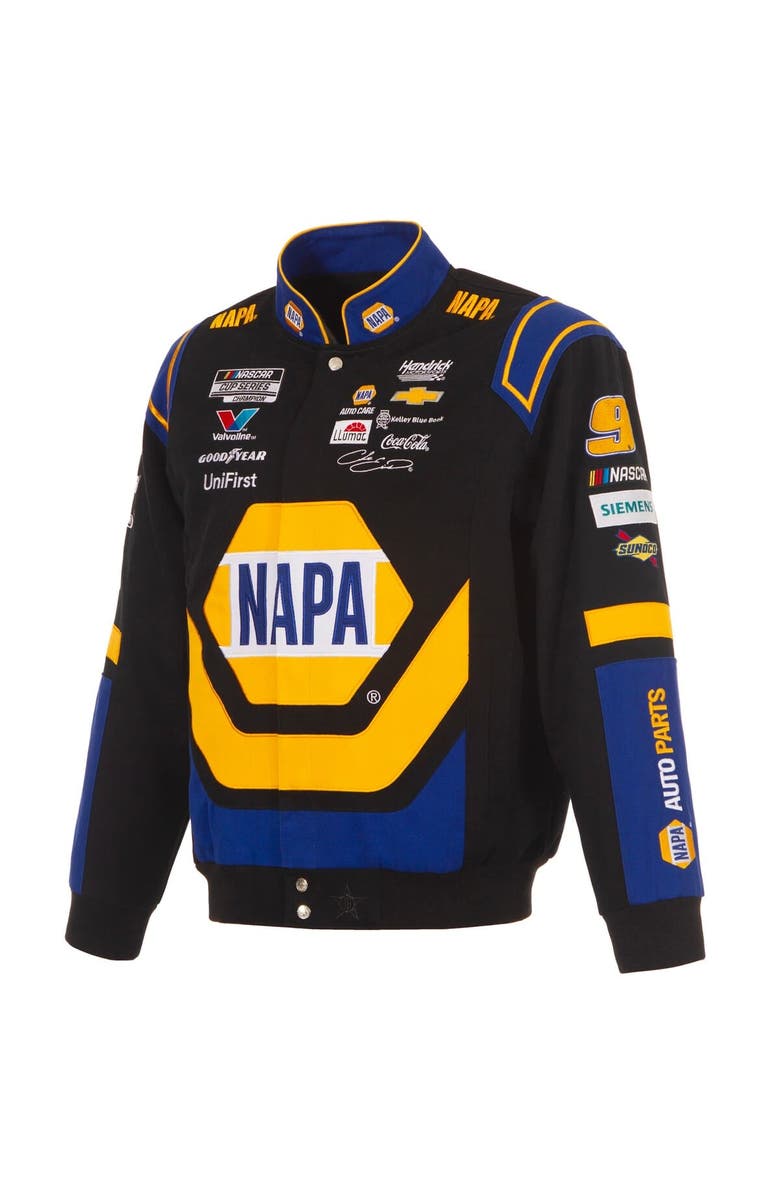 JH DESIGN Men's JH Design Black/Royal Chase Elliott NAPA Full-Snap Twill Uniform Jacket, Alternate, color, Black