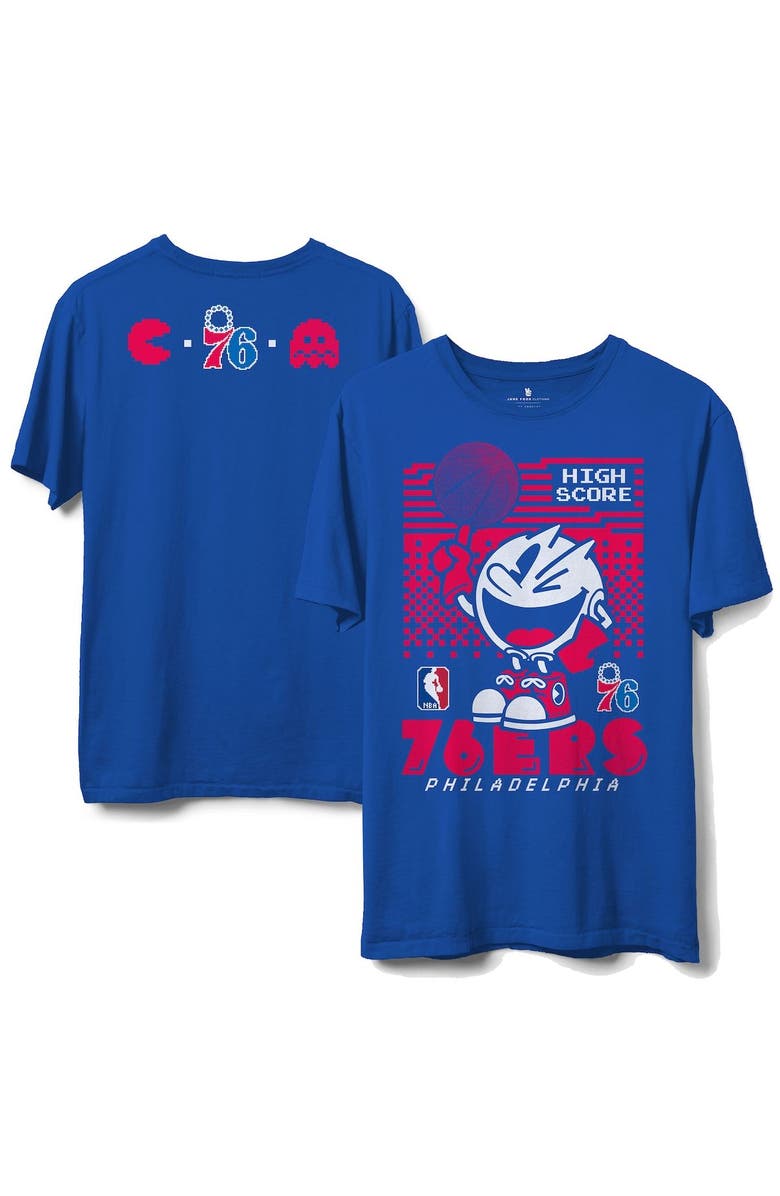 Junk Food Men's Junk Food Royal Philadelphia 76ers NBA x Pac Man High Score T-Shirt, Main, color,
