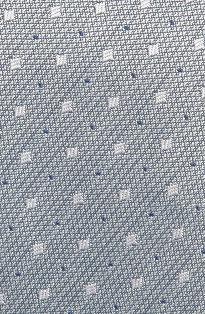 BOSS Micropattern Silk Blend Tie, Alternate, color, Light Green