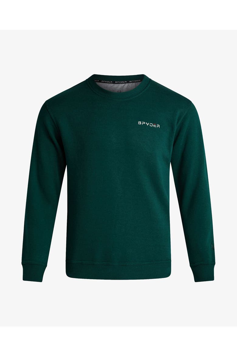 Men Fleece Crew, Main, color, Forest Green