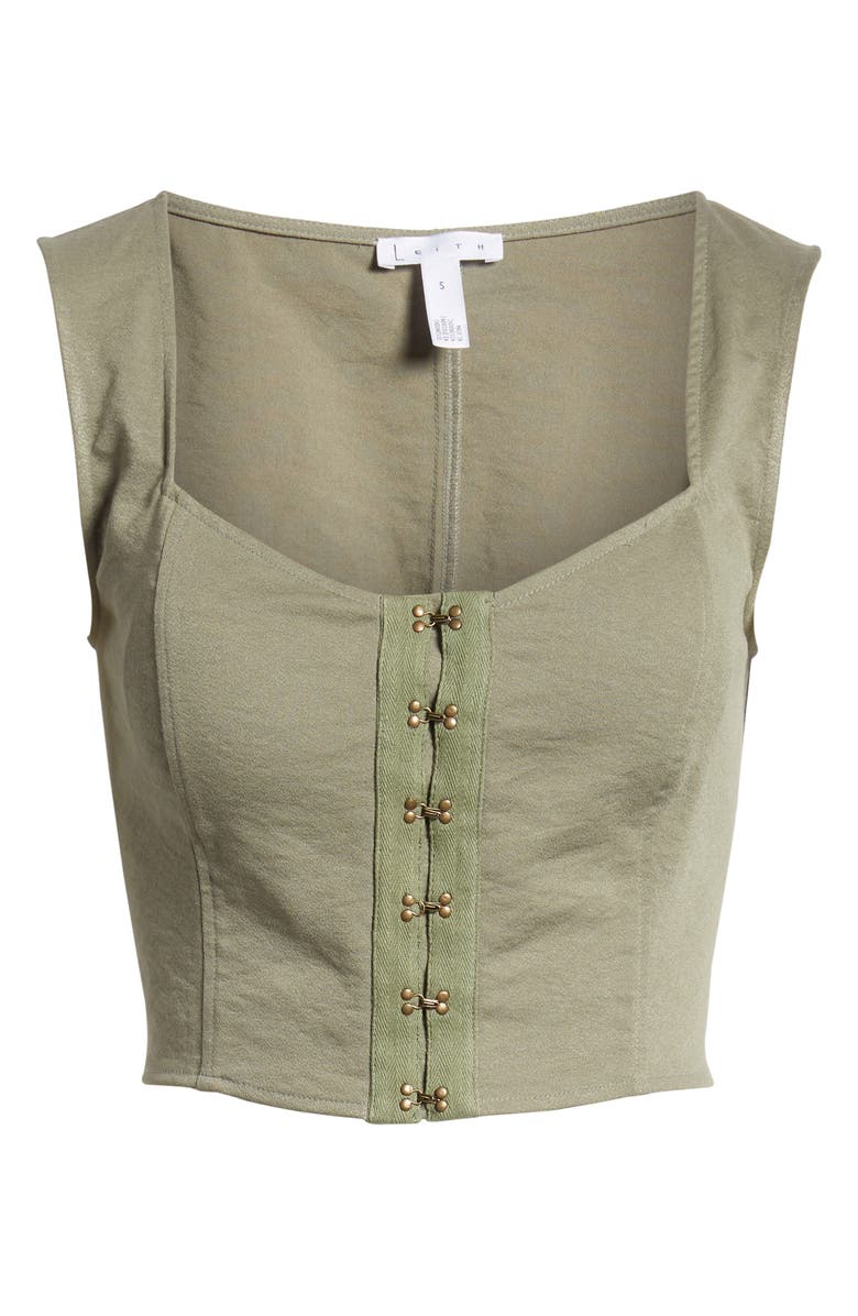 Leith Hook-and-Eye Corset Top, Alternate, color,