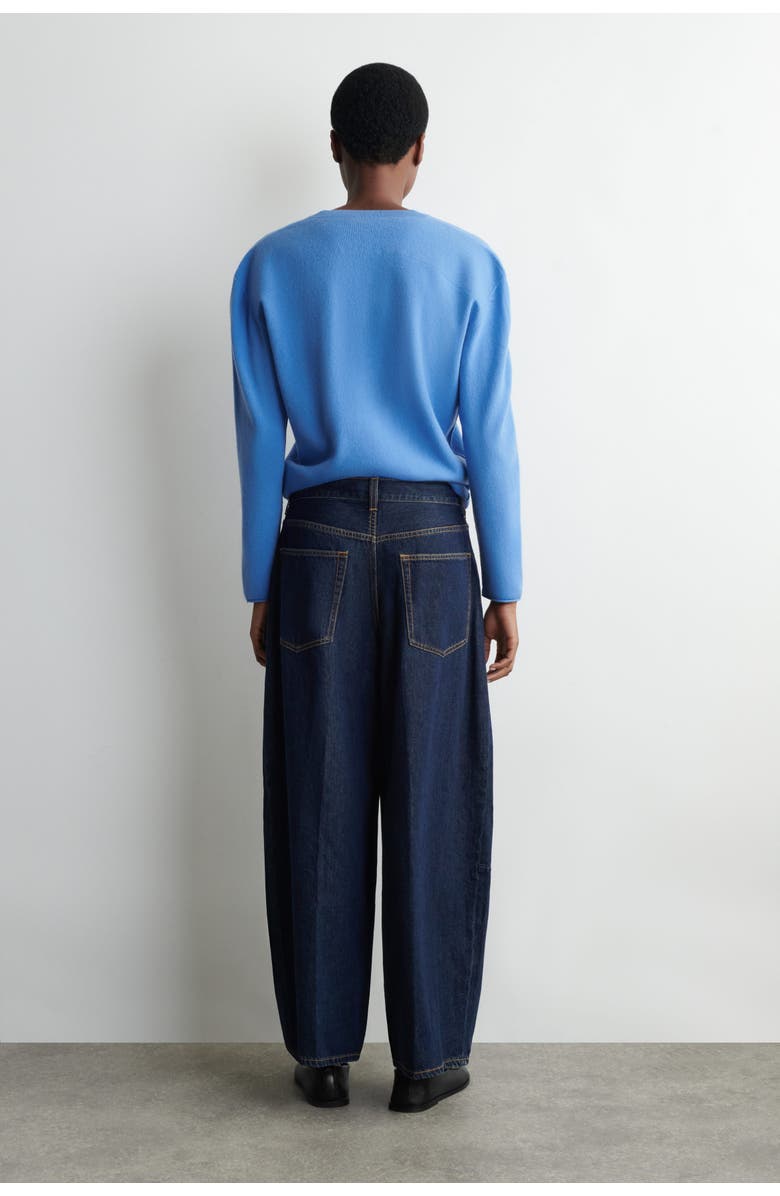 COS Twine Barrel-Leg Jeans, Alternate, color, Dark Blue
