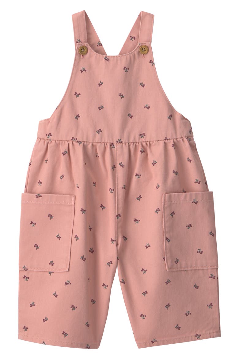 Kids' Floral Organic Cotton Twill Overalls, Main, color, PINK FLORAL