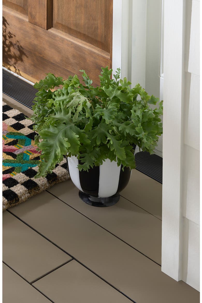 Courtly Stripe Large Scalloped Flower Pot, Alternate, color, BLACK