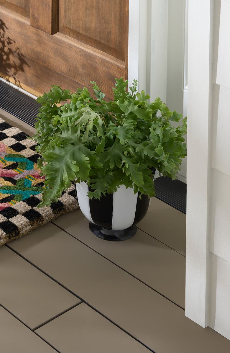 MACKENZIE CHILDS Courtly Stripe Large Scalloped Flower Pot, Alternate, color, Black