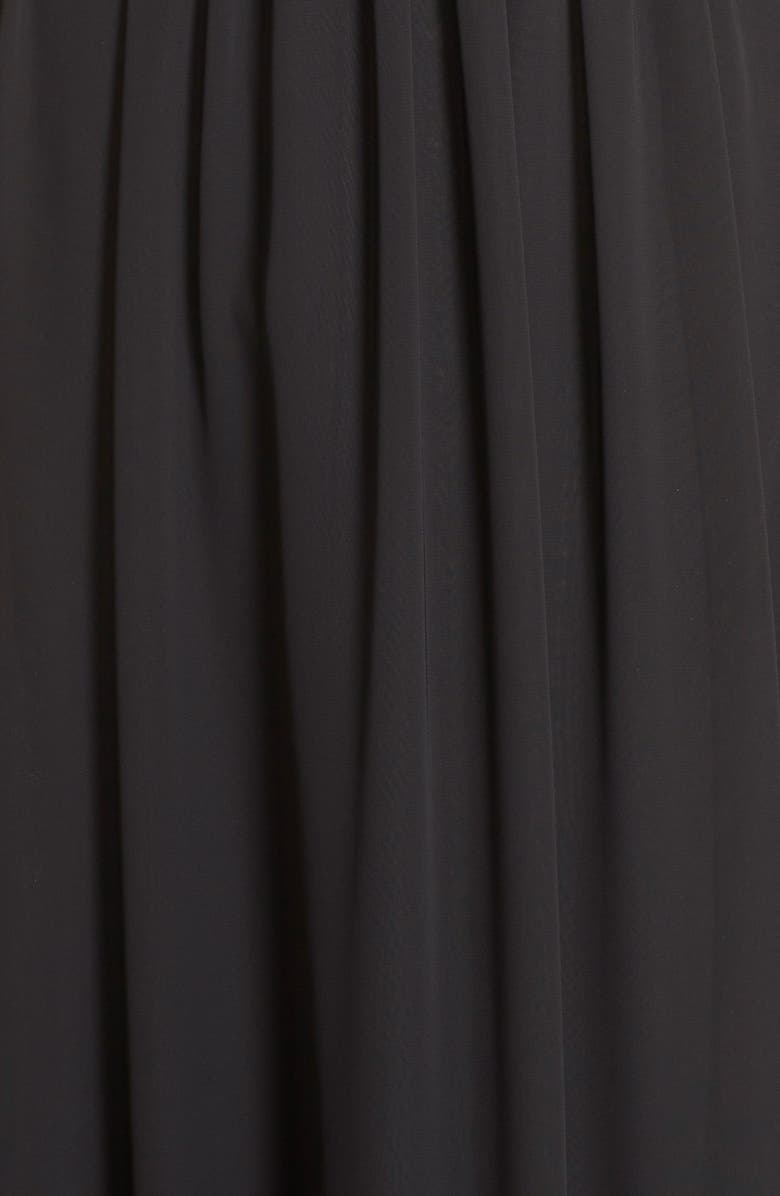 Hayley Paige Occasions Lace & Chiffon Halter Gown, Alternate, color, 