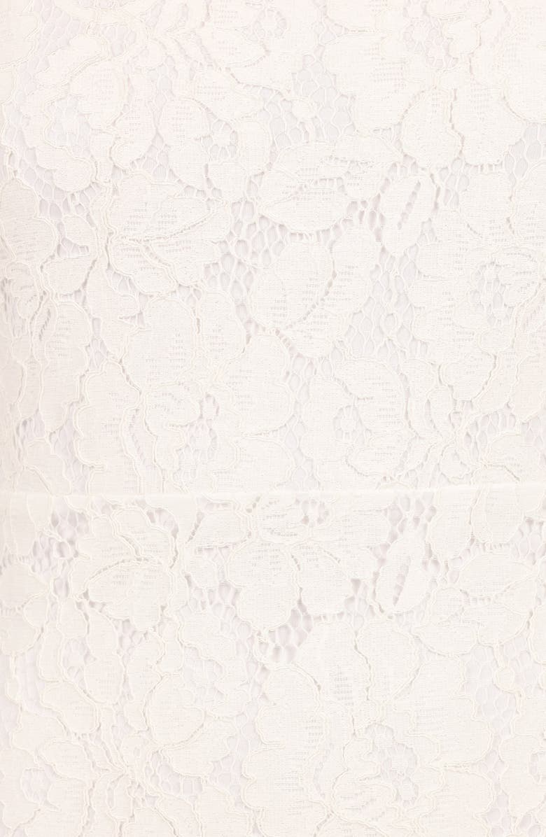 Petal & Pup Lindy Lace Cold Shoulder Cocktail Midi Dress, Alternate, color, White