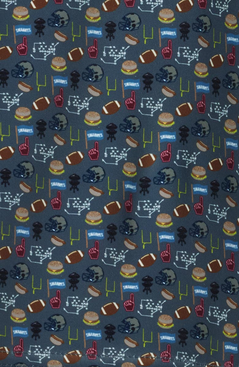 Swannies Joe Football Pattern Polo, Alternate, color, Graphite