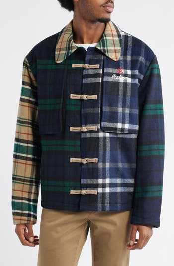 x CLOT Plaid Patchwork Wool Blend Flannel Jacket