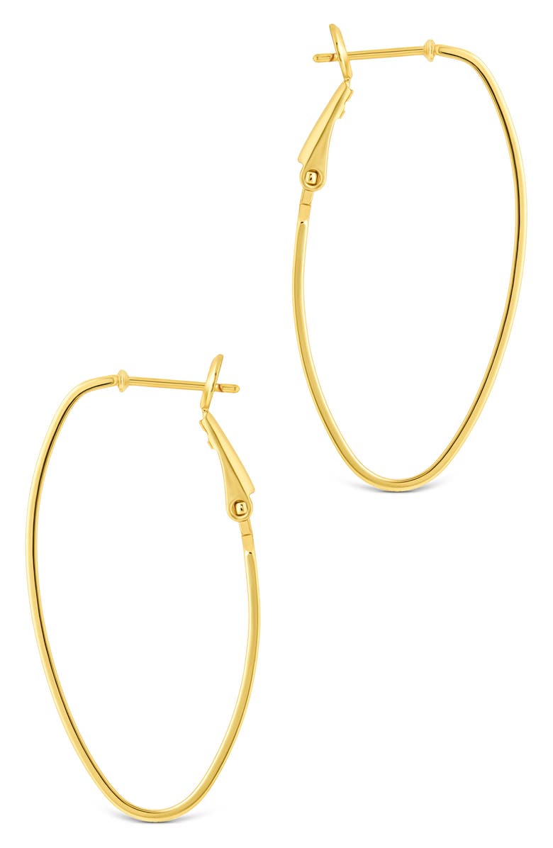 Sterling Forever Clarinda Oval Statement Hoop Earrings, Alternate, color, Gold