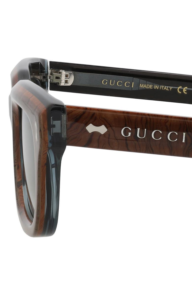 Gucci 51mm Rectangle Sunglasses, Alternate, color, 
