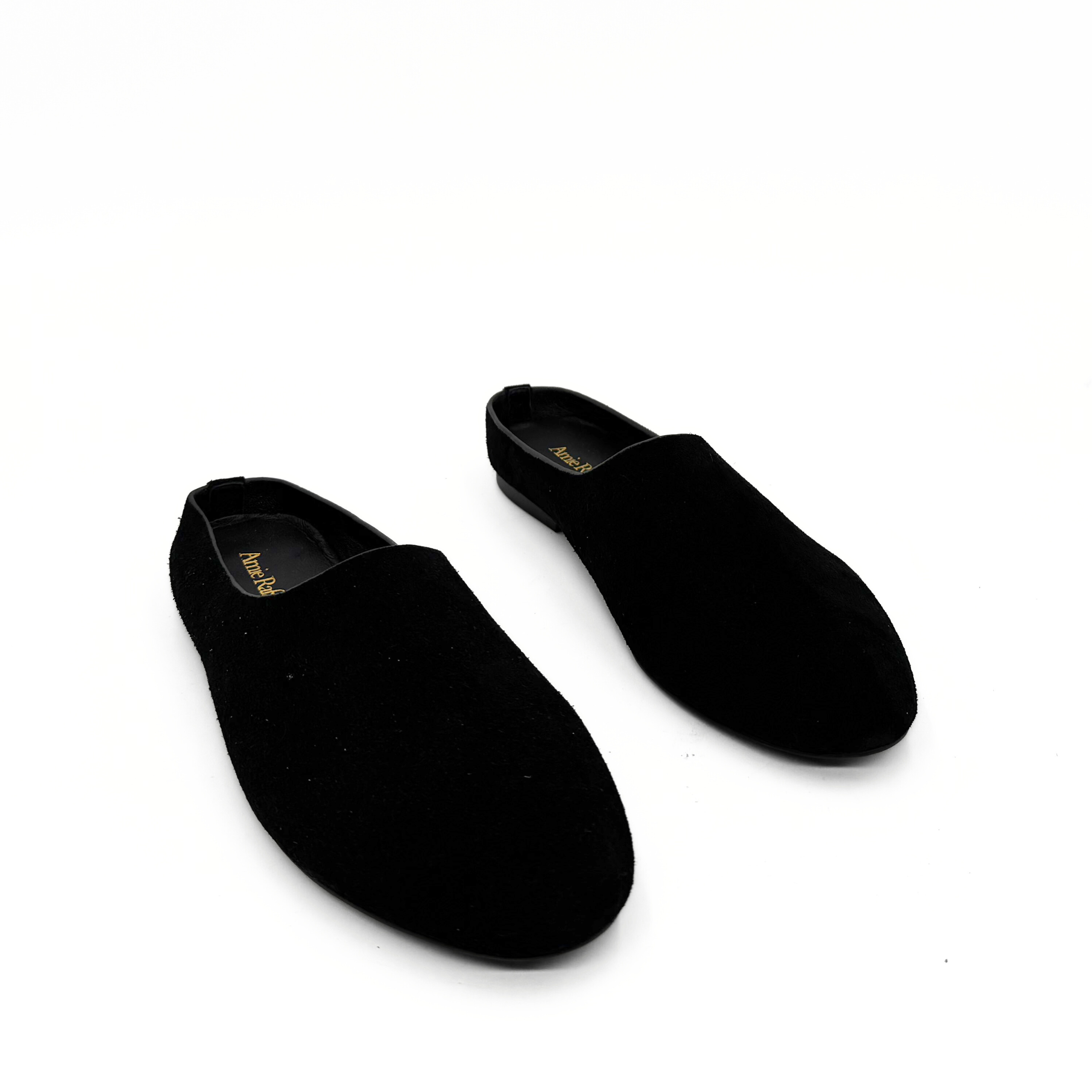 Amie Rafa Blade Suede Mules, Alternate, color, Black