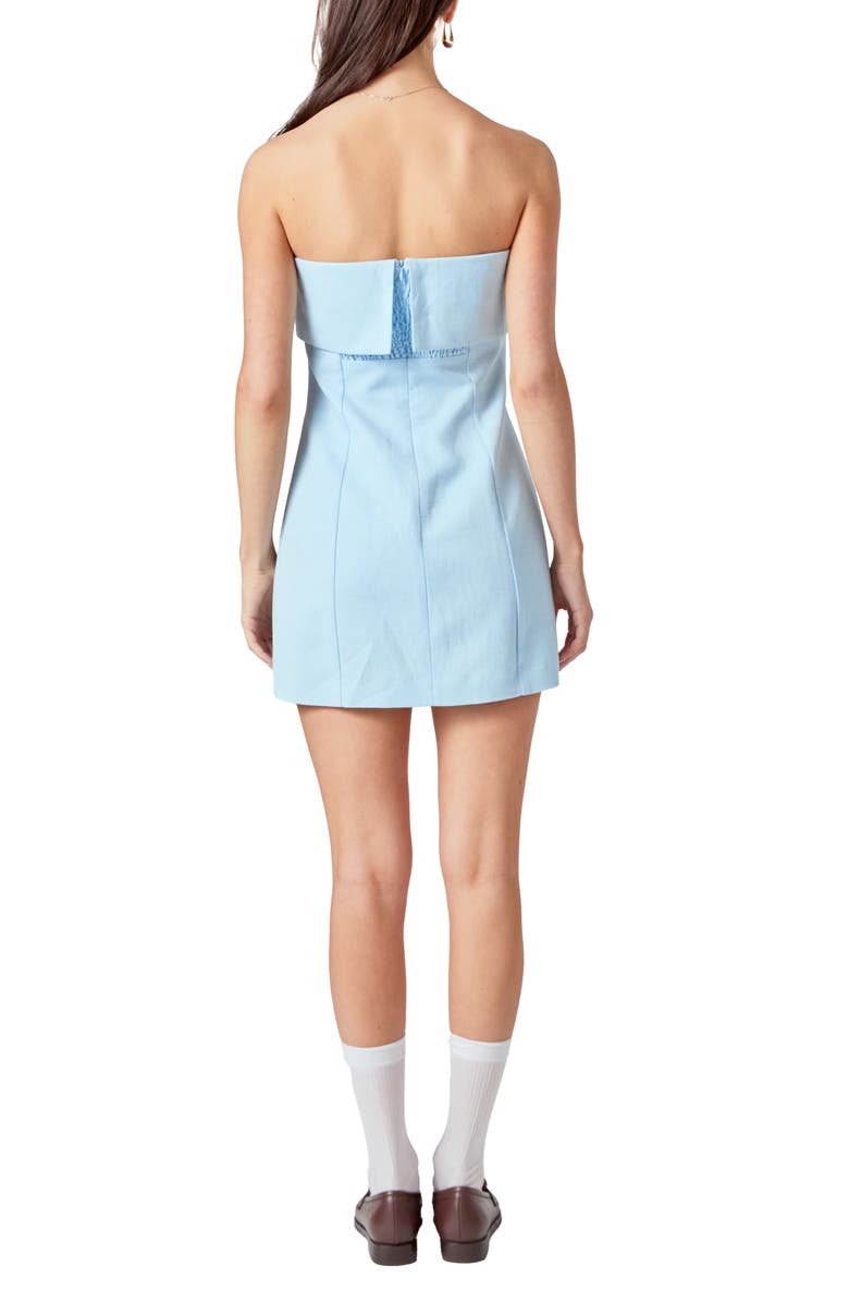Endless Rose Strapless Minidress, Alternate, color, Ocean Blue