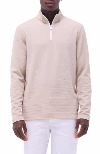 Waffle Knit Quarter Zip Performance Pullover