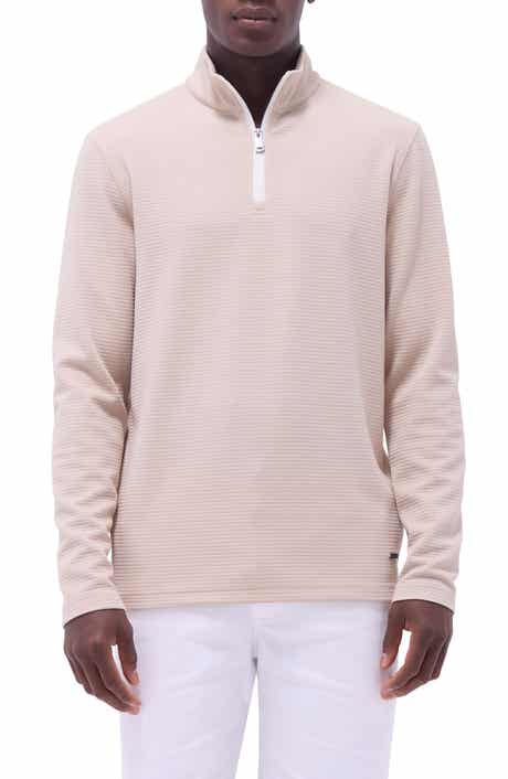 Waffle Knit Quarter Zip Performance Pullover